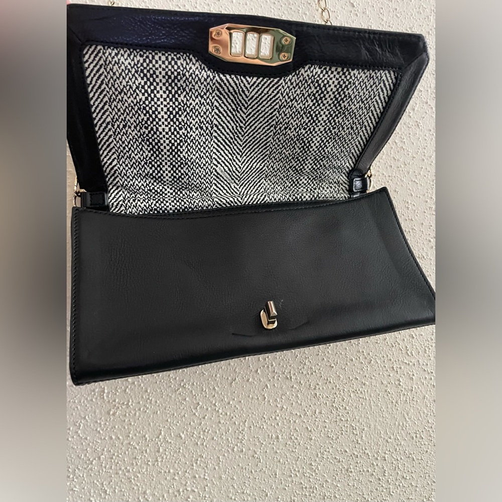 Rebecca Minkoff Black Leather Quilted Chain Strap Shoulder/Crossbody Bag - Picture 9 of 16